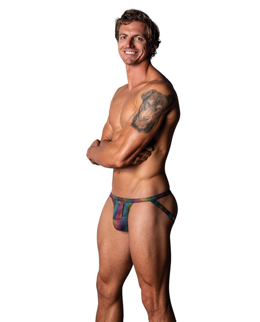 Pack & Play Jock avec Poche à Préservatif sur le Devant - Rainbow L/XL