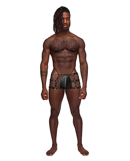Short Noir Cage Fetish Vulcan Nylon Spandex S/M