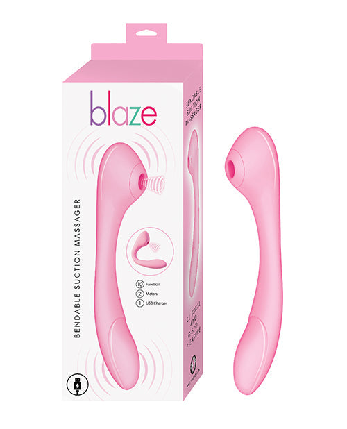 Masseur Suceur Flexible Blaze - Rose