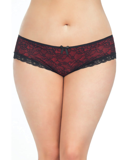 Culotte avec lacets au dos - Noir/Rouge 3X/4X