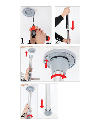 Fetish Fantasy Series Chrome Dance Pole With Adjustable Height