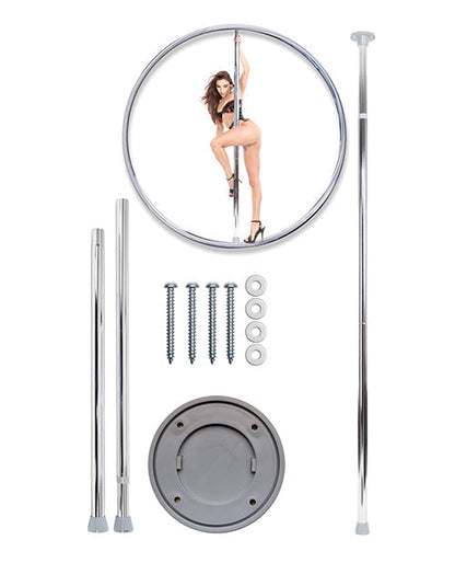 Fetish Fantasy Series Chrome Dance Pole With Adjustable Height