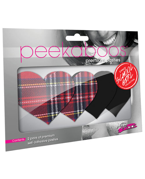 Schoolgirl Hearts Self-Adhesive Pasties 2-Pack