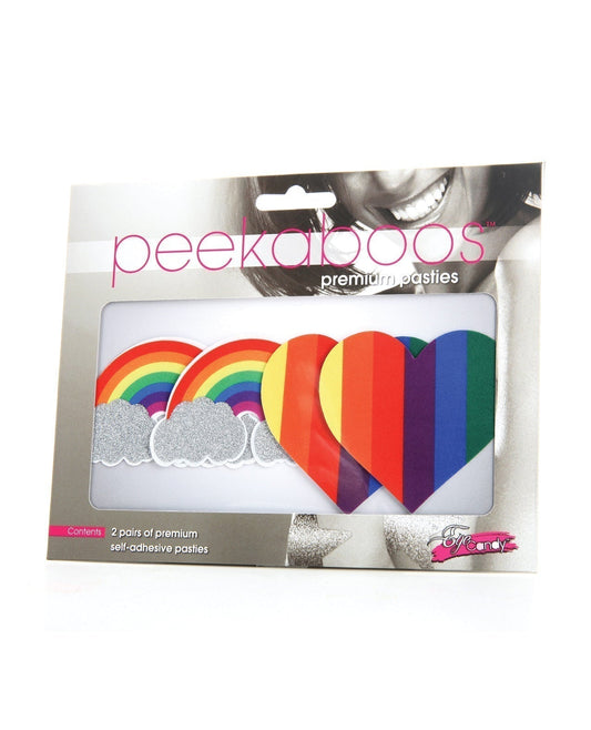 Peekaboos Fierté Paillettes Arc-en-ciel et Cœurs - Paquet de 2