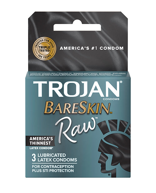 Préservatifs Trojan BareSkin Raw - Paquet de 3