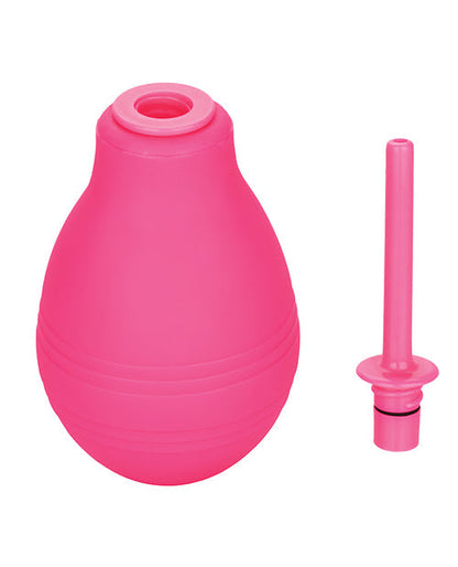Pink One-Way Flow Anal Douche With Leak-Proof Nozzle