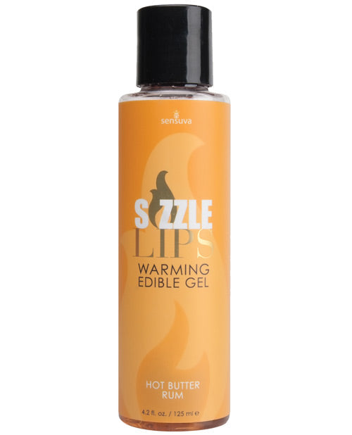 Gel Échauffant Sizzle Lips - Bouteille 4,2 oz Rhum au Beurre