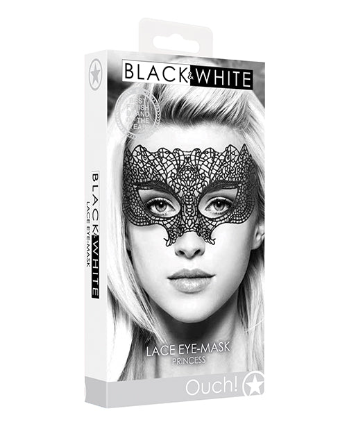 Masque pour les yeux en dentelle noire et blanche "Shots Ouch" - Princesse Noire