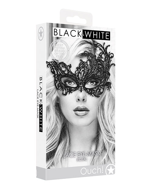 Masque Yeux Dentelle Noir et Blanc Shots Ouch - Noir Royal