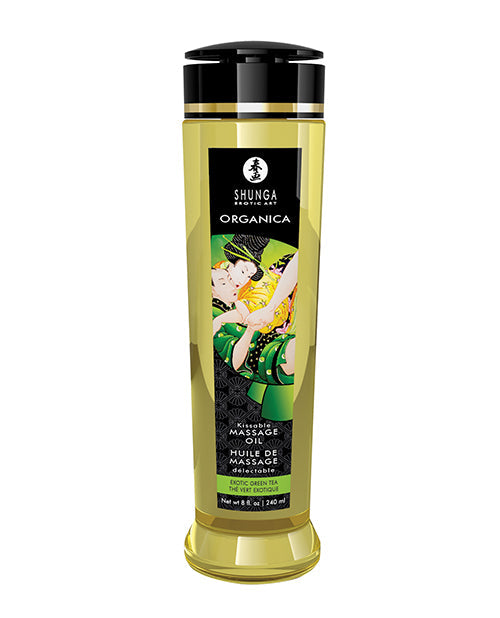 Huile de Massage Baisable Bio Shunga – Thé Vert Exotique 237 ml
