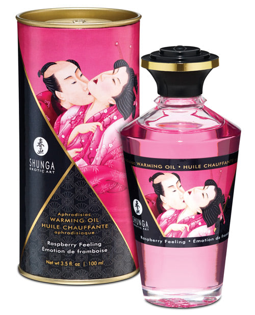 Huile Chauffante Shunga – 100 ml Sentiment Framboise