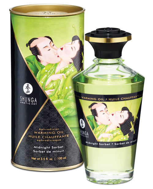 Huile Chauffante Shunga - 100 ml Sorbet de Minuit