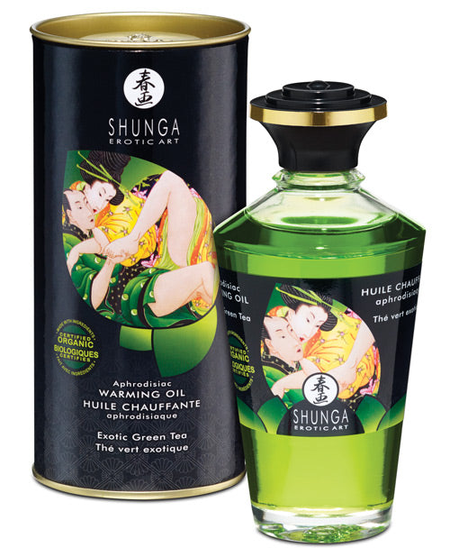Shunga Huile Chauffante Organica - Thé Vert 100 ml