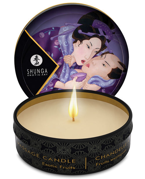 Bougie de massage Shunga Libido Mini Candlelight - 1 oz Fruits exotiques