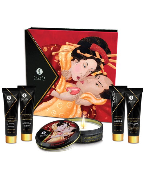 Shunga Geisha Secret Coffret Cadeau de Luxe - Vin Mousseux aux Fraises