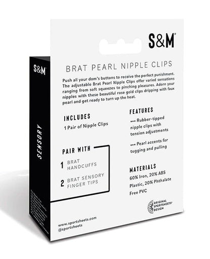 Brat Pearl Nipple Clips In Rose Gold