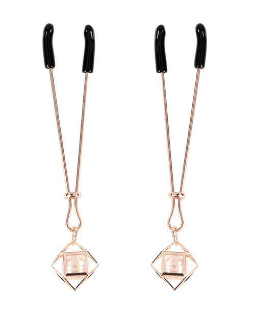 Brat Pearl Nipple Clips In Rose Gold