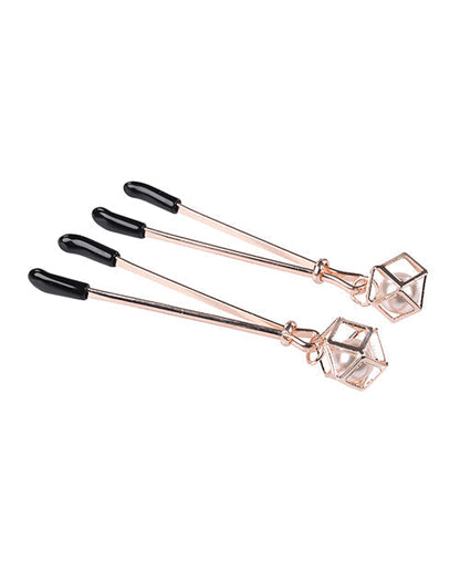 Brat Pearl Nipple Clips In Rose Gold