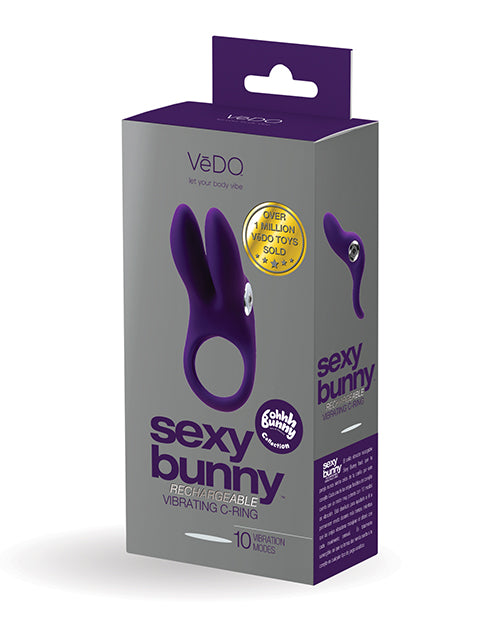 VeDO Sexy Bunny Anneau Rechargeable - Violet Foncé