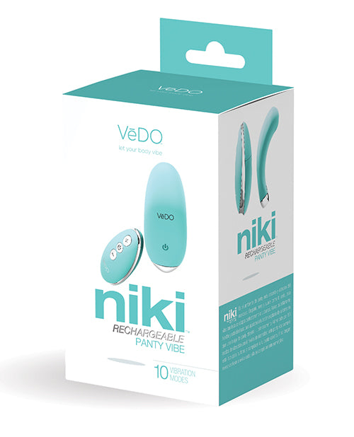 VeDO Niki Vibromasseur Culotte Rechargeable - Taquine-moi Turquoise