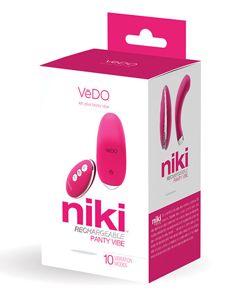 Mini-vibromasseur VeDO Niki rechargeable - Rose Foxy