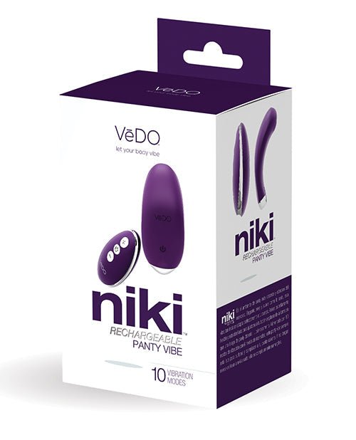 Vibromasseur culotte rechargeable VeDO Niki - Violet foncé