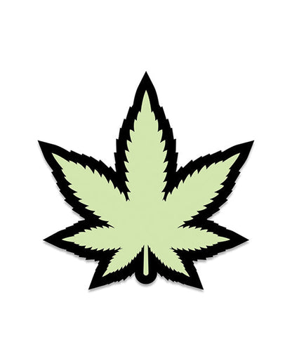 Wood Rocket Weed Pot Leaf Pin - Glow in the Dark
