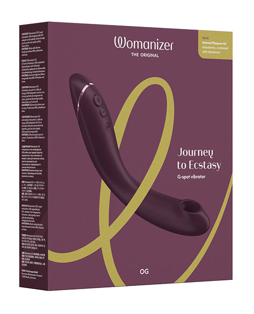 Vibromasseur point G Womanizer OG à manche long - Aubergine