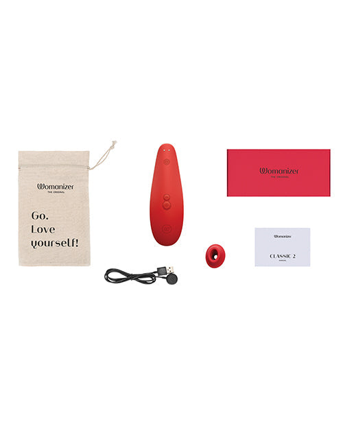 Stimulateur clitoridien Womanizer x Marilyn Monroe Édition Spéciale Classic 2 - Rouge vif