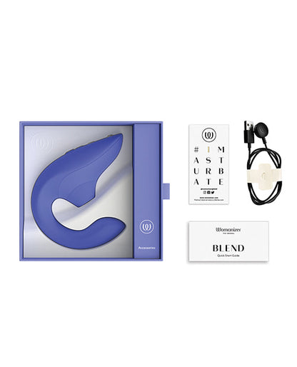 Womanizer Blend Pleasure Air Rabbit Vibrator - Vibrant Blue