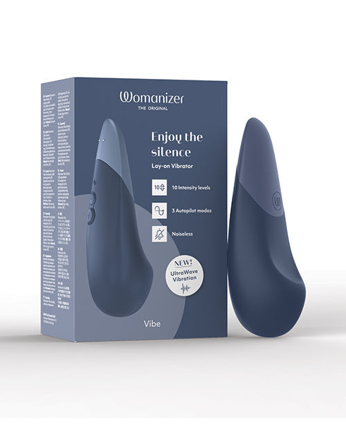 Vibromasseur clitoridien silencieux Womanizer Vibe - Bleu foncé