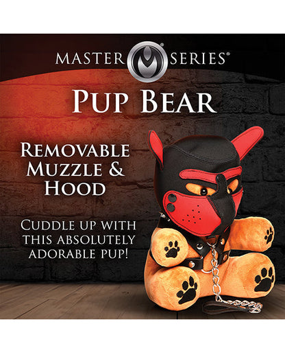 Master Series Kinky Pup Plush Bear With Neoprene Hood Muzzle Collar And Harness