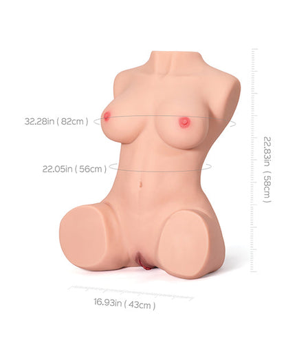 Serena Life Size Sex Doll Torso Poseable TPE With Metal Skeleton And 3-In-1 Dual Openings