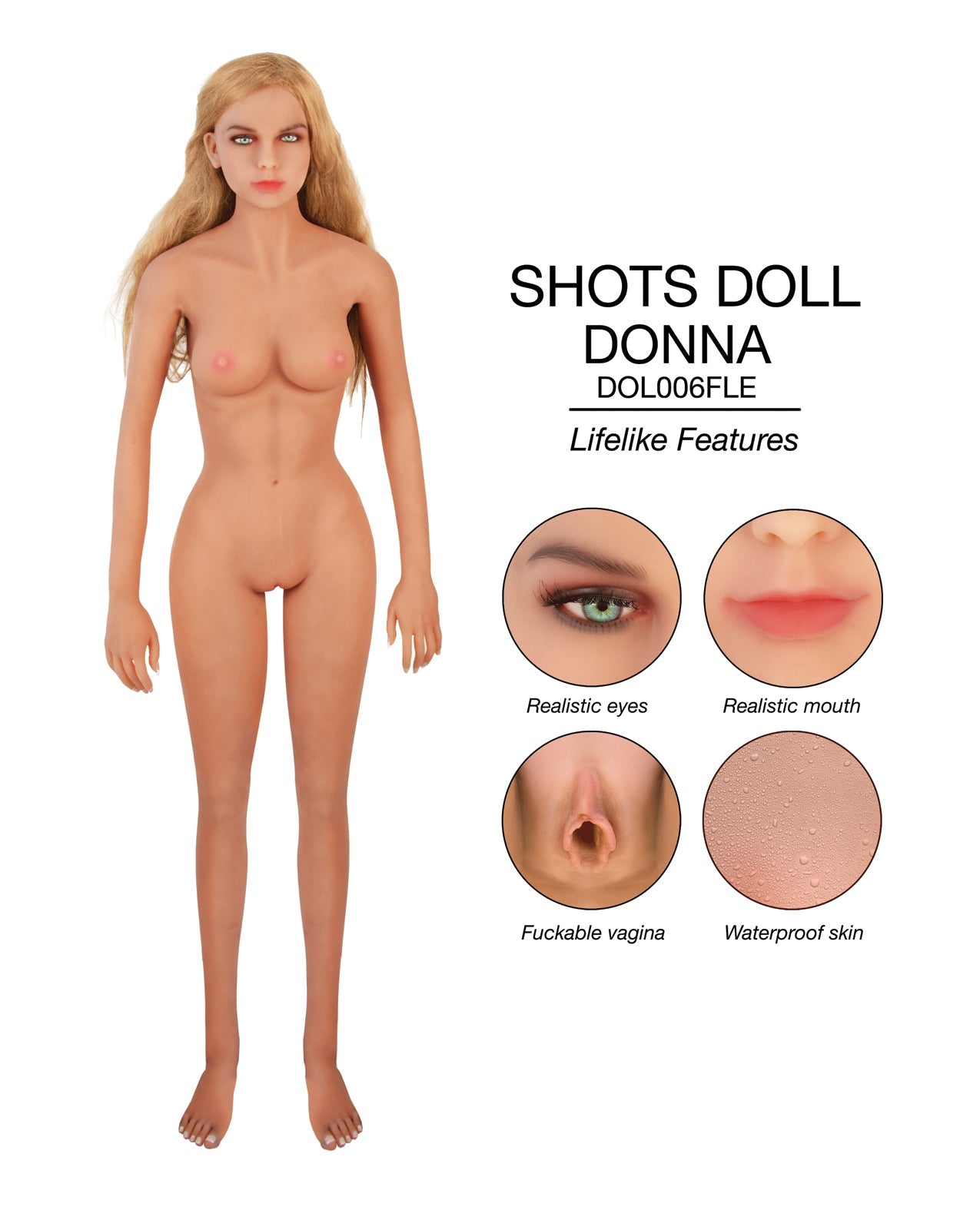 Shots Donna Love Doll — Full Size Standing Doll in Ivory