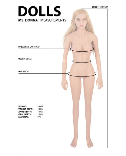 Shots Donna Love Doll — Full Size Standing Doll in Ivory