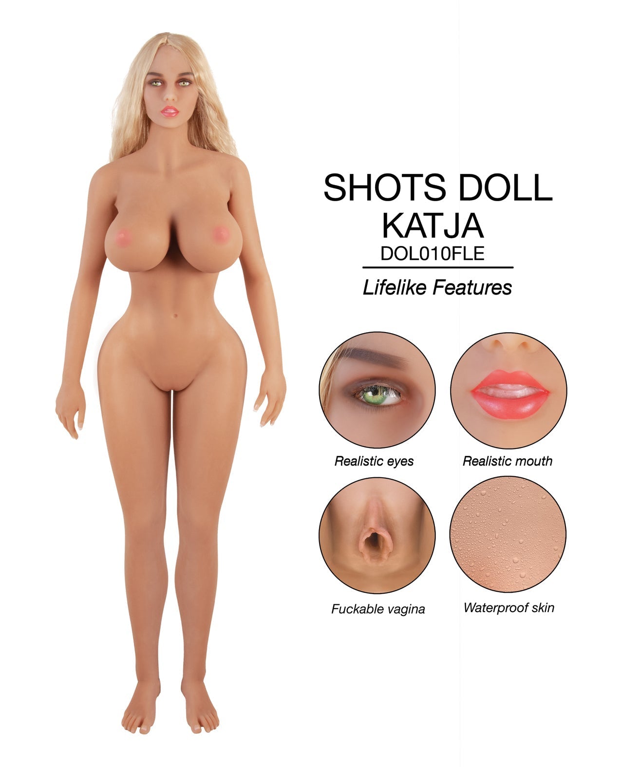 Shots Katja Love Doll — Full Size Standing Doll in Ivory