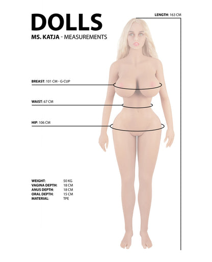 Shots Katja Love Doll — Full Size Standing Doll in Ivory