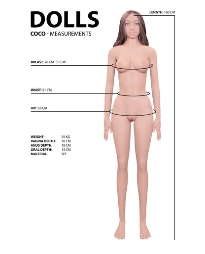 Shots Coco Love Doll — Full Size Standing Doll in Ivory