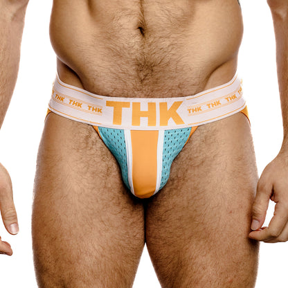 THK Performance Jock 2.0 Orange Dual Layer Mesh Pouch Men's Jockstrap