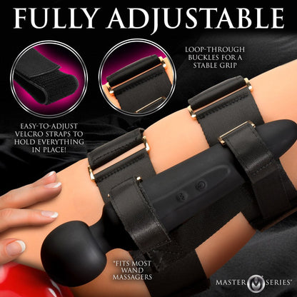 Master Series Thunderstick Thigh Strap Wand Vibrator With Wireless Remote