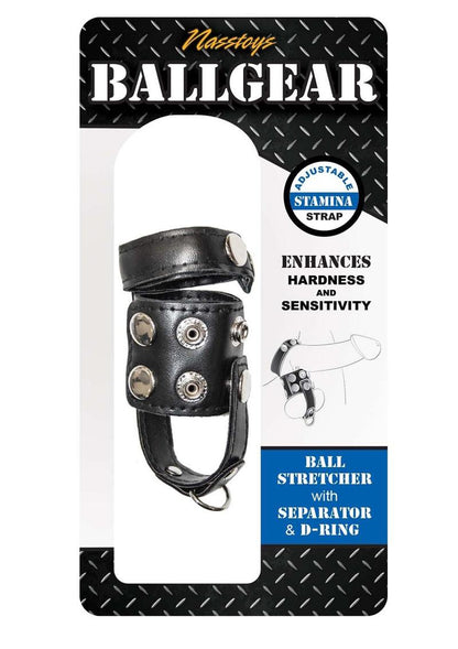 BallGear Ball Stretcher — Testicle Separator & D-Ring in Vegan Leather