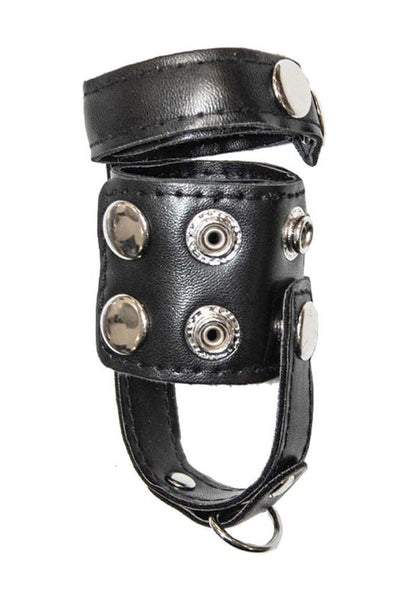BallGear Ball Stretcher — Testicle Separator & D-Ring in Vegan Leather