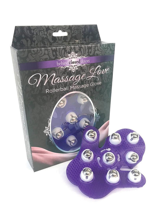 Rollerball Massage Glove With 9 Rotating Balls