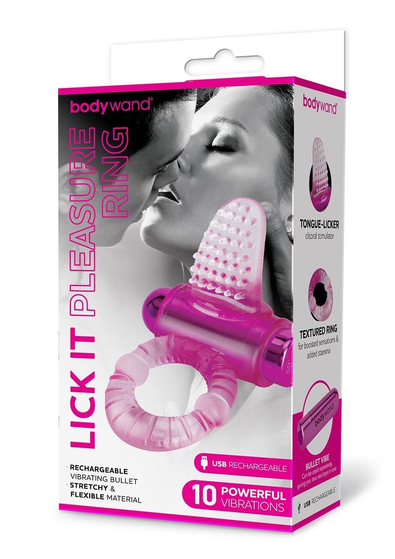 Bodywand Lick It Rechargeable Vibrating Pleasure Ring - 10 Modes