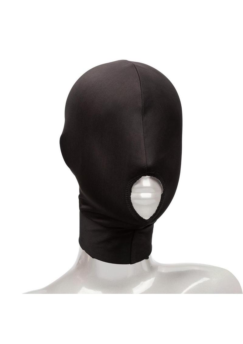 Boundless Black Spandex Hood With Open Mouth Design One Size