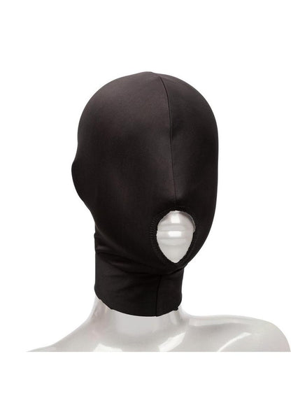 Boundless Black Spandex Hood With Open Mouth Design One Size