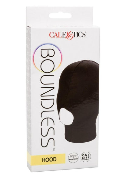 Boundless Black Spandex Hood With Open Mouth Design One Size