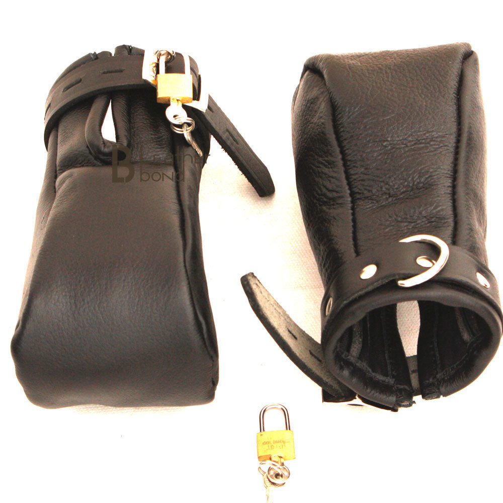 Puppy Play Animal Role Bondage Set Cowhide Leather Restraint 5 Pieces Set.