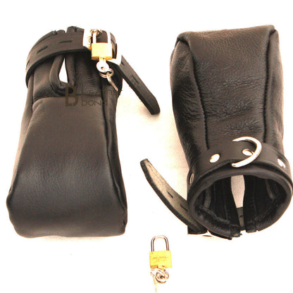 Puppy Play Animal Role Bondage Set Cowhide Leather Restraint 5 Pieces Set.