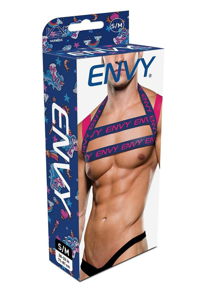 Envy Menswear Logo Body Harness | Blue/Yellow, Blue/Pink & Black/White